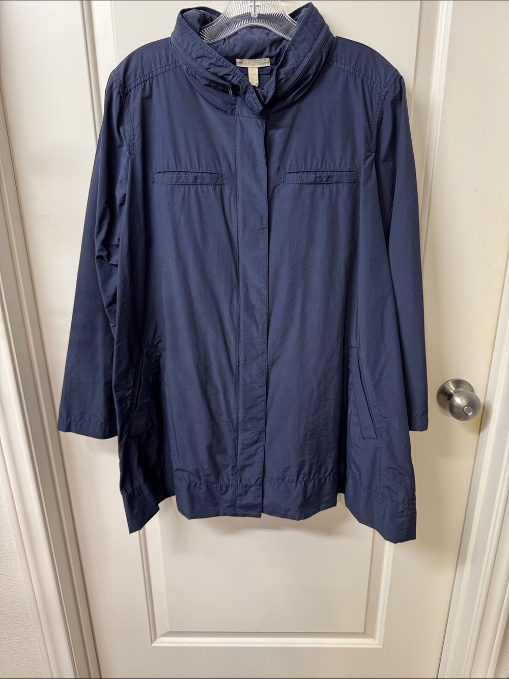 Eileen Fisher Navy Lightweight Trench Coat